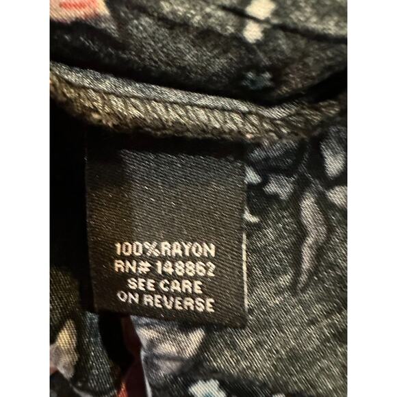 Torrid Mini Challis Sleeveless Dress Black Floral Smock Sundress Plus Size 4 4X - Picture 9 of 10